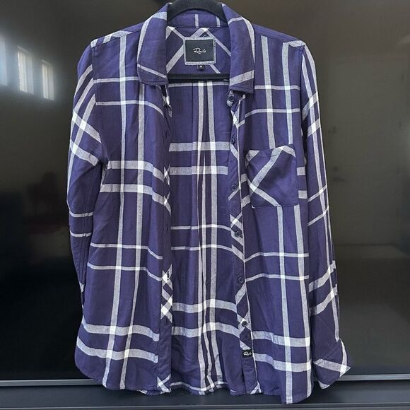 Rails Hunter Button Down Shirt in Midnight White Pine - Picture 7 of 8